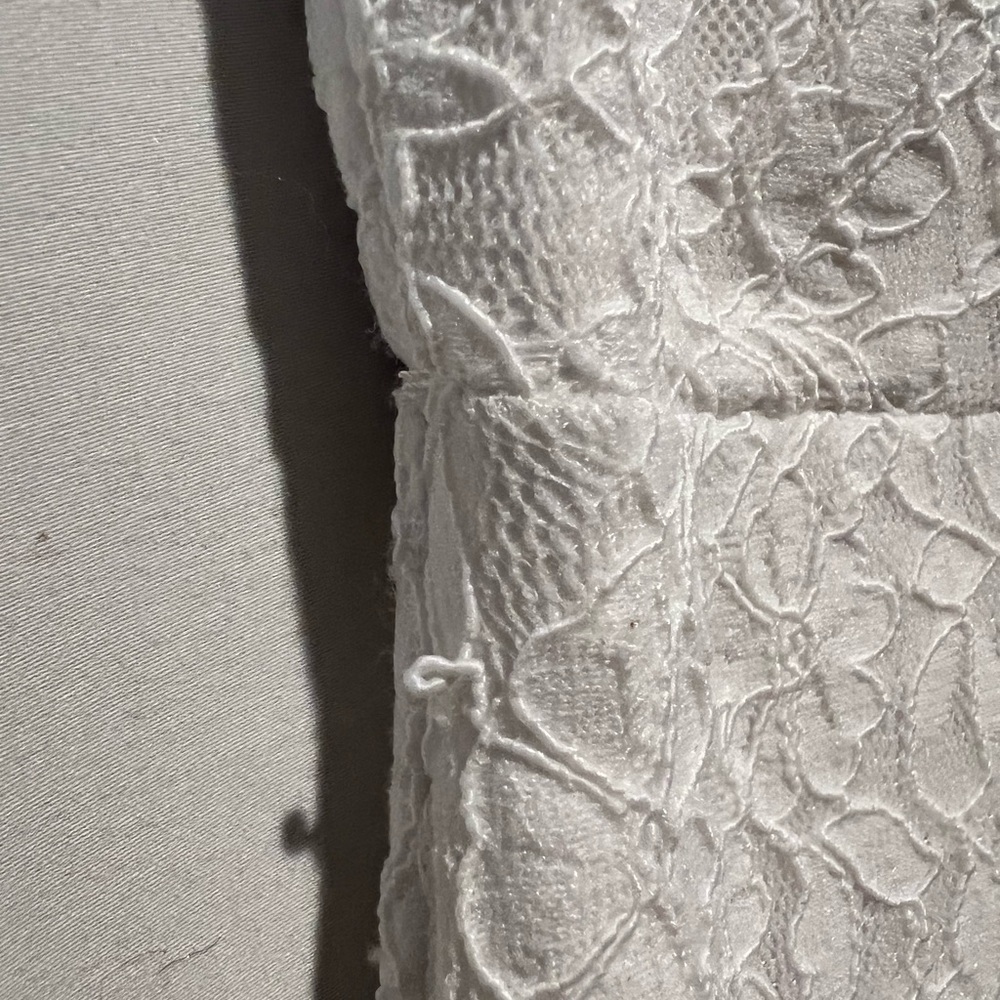 Kensie White Lace High Low Dress Sleeveless Fit Flare Size 10 Feminine - Picture 7 of 16